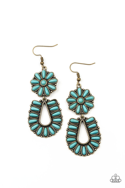 BADLANDS EDEN - BRASS AND TURQUOISE EARRINGS