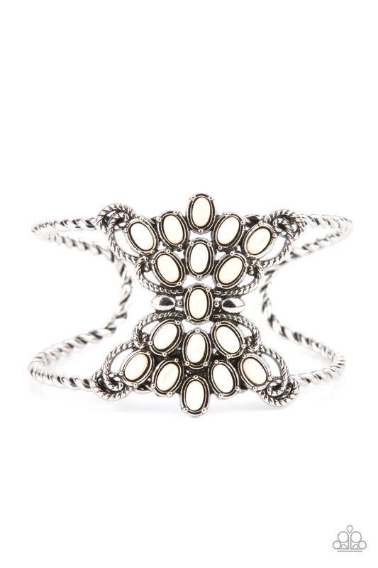 PLEASANTLY PLAINS - WHITE CUFF BRACELET