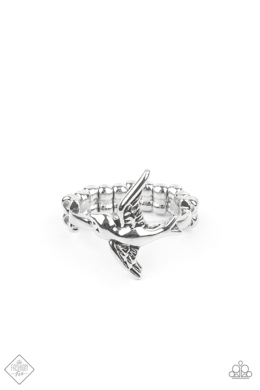 TOTALLY TWEET-TERPATED - SILVER BIRD DOVE FASHION FIX RING