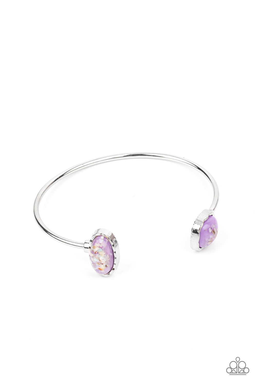 DONT BEAD JEALOUS - PURPLE CONFETTI CUFF BRACELET