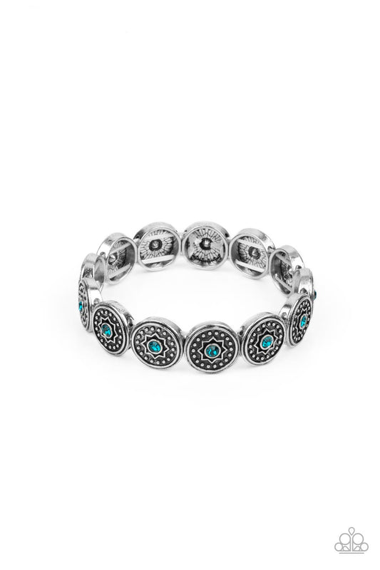 COLORFULLY CELESTIAL - BLUE RHINESTONE STRETCH BRACELET