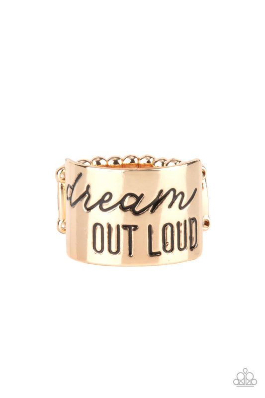 DREAM LOUDER - GOLD INSPIRATIONAL RING