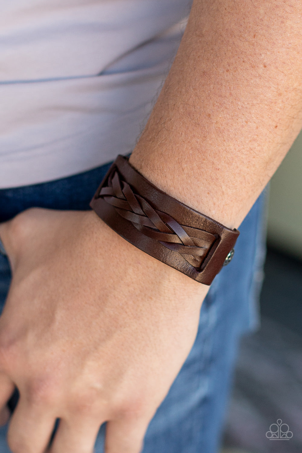 PRACTICAL PIONEER - BROWN LEATHER WRAP URBAN BRACELET