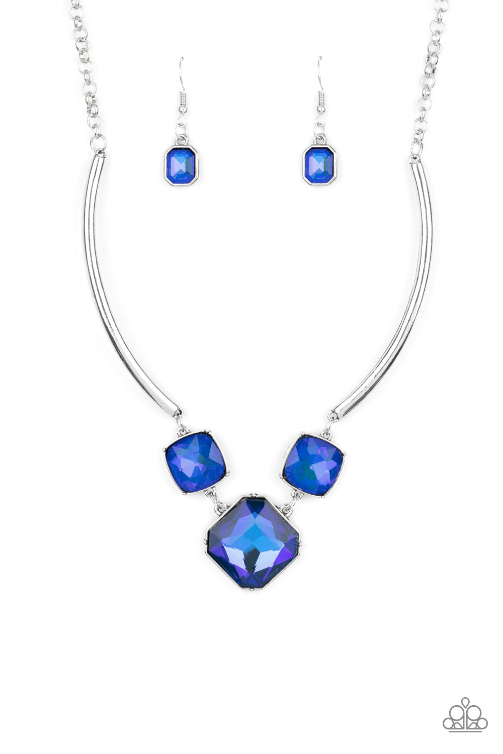 DIVINE IRIDESCENCE - BLUE OIL SPILL LIFE OF THE PARTY OCTOBER 2021 NECKLACE