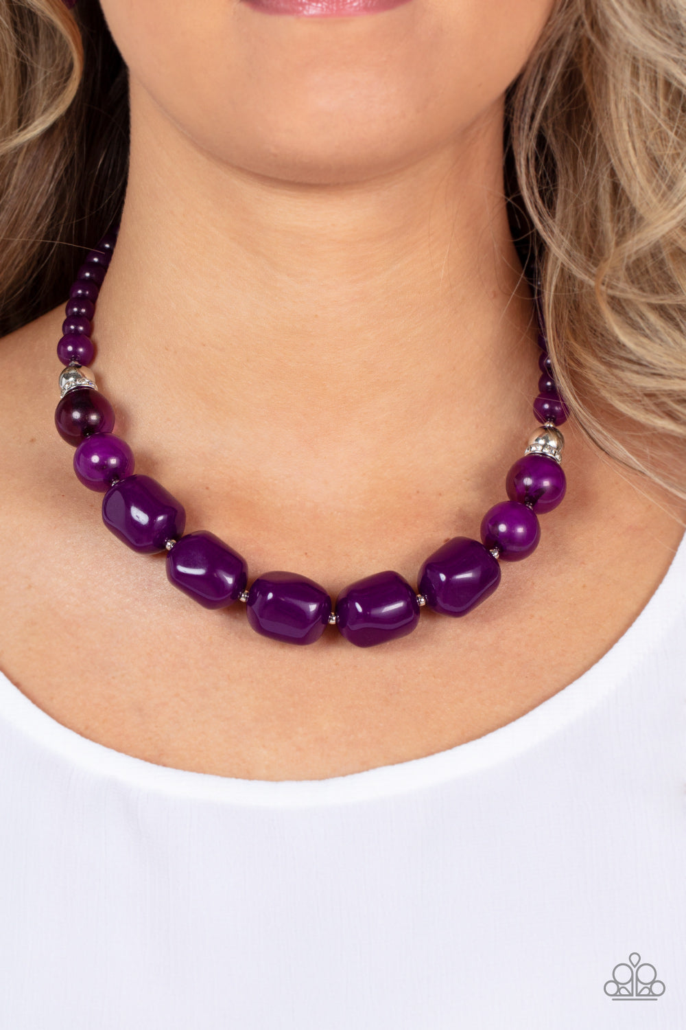 TEN OUT OF TENACIOUS - PURPLE BEADS NECKLACE