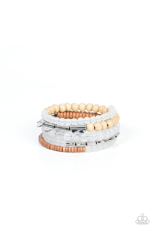 FREE-SPIRITED SPIRAL - WHITE COIL BRACELET