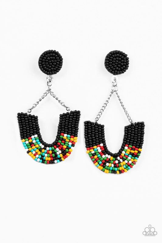 beesblingbash-make-it-rainbow-black-post earrings-paparazzi-accessories