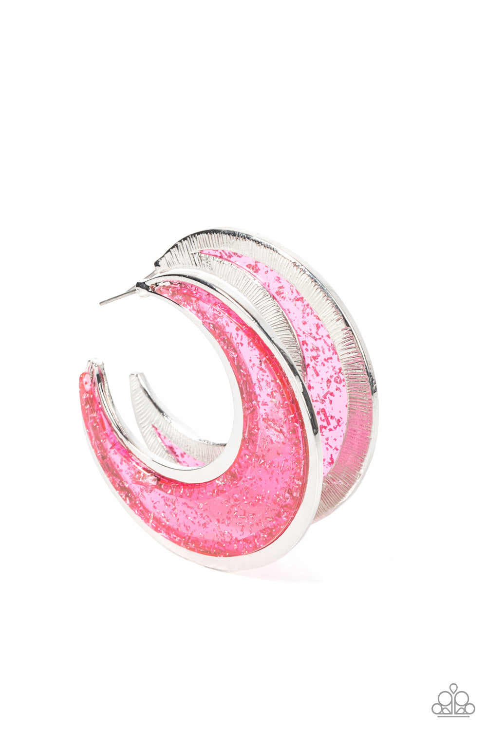 beesblingbash-charismatically-curvy-pink-earrings-paparazzi-accessories