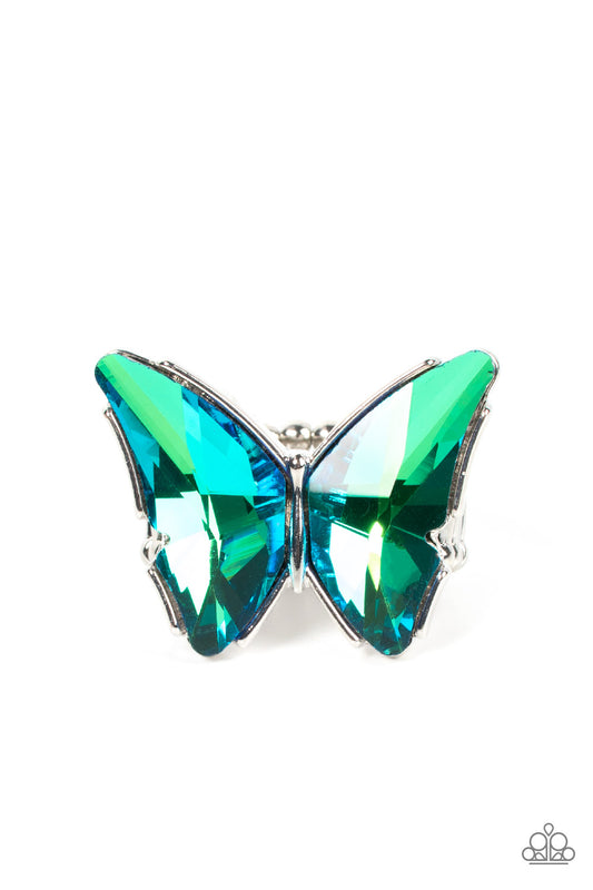 beesblingbash-fluorescent-flutter-green-ring-paparazzi-accessories