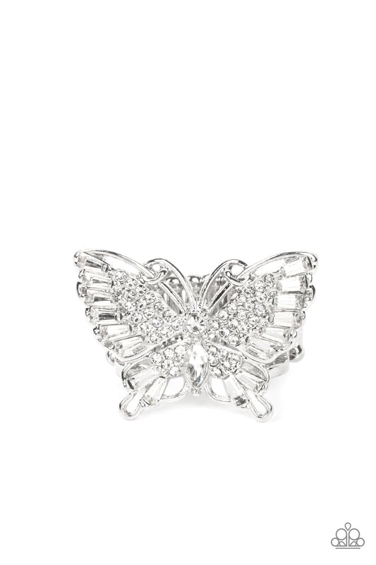 beesblingbash-fearless-flutter-white-ring-paparazzi-accessories