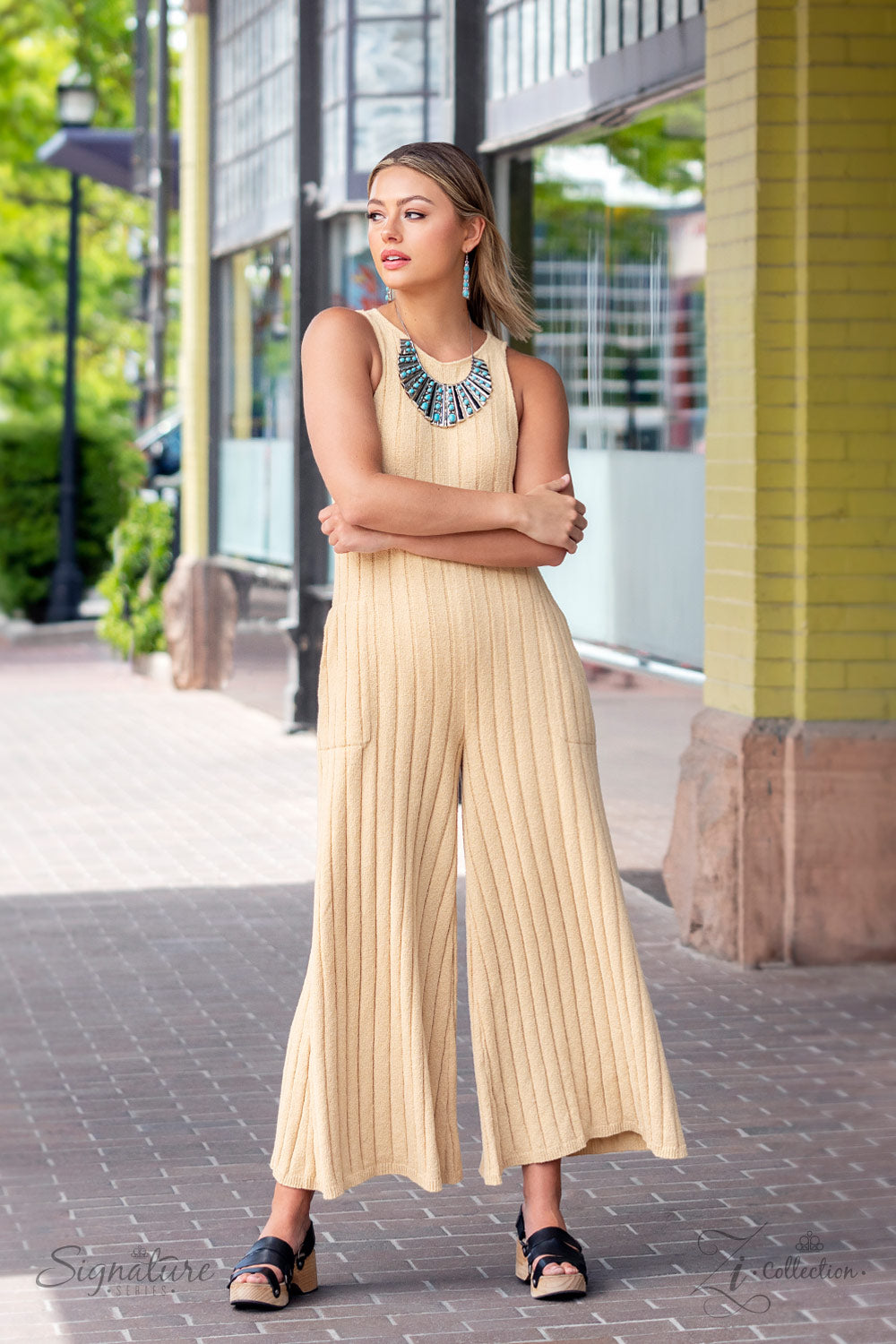 THE EBONY - SILVER TABS BLUE TURQUOISE 2022 ZI NECKLACE