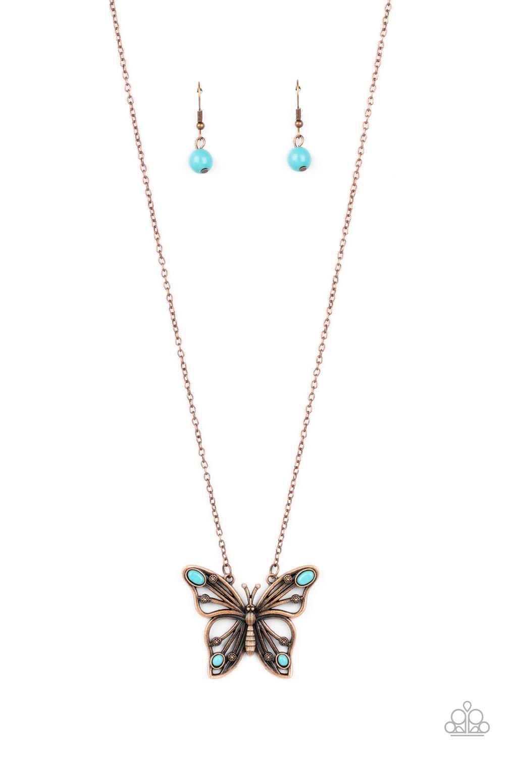 beesblingbash-badlands-butterfly-copper-necklace-paparazzi-accessories