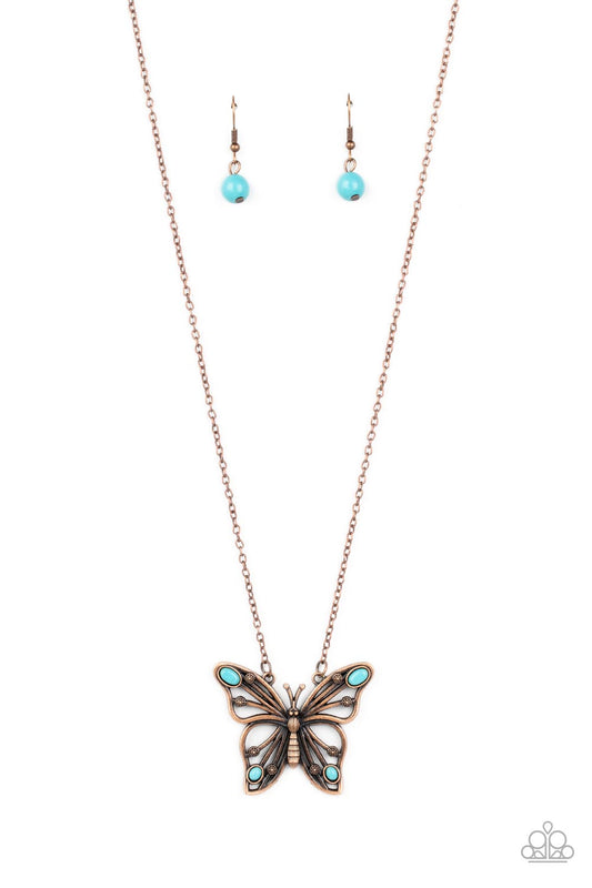 beesblingbash-badlands-butterfly-copper-necklace-paparazzi-accessories
