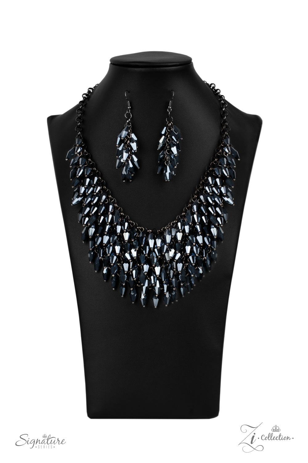 THE HEATHER - BLUE METALLIC FRINGE 2020 ZI NECKLACE