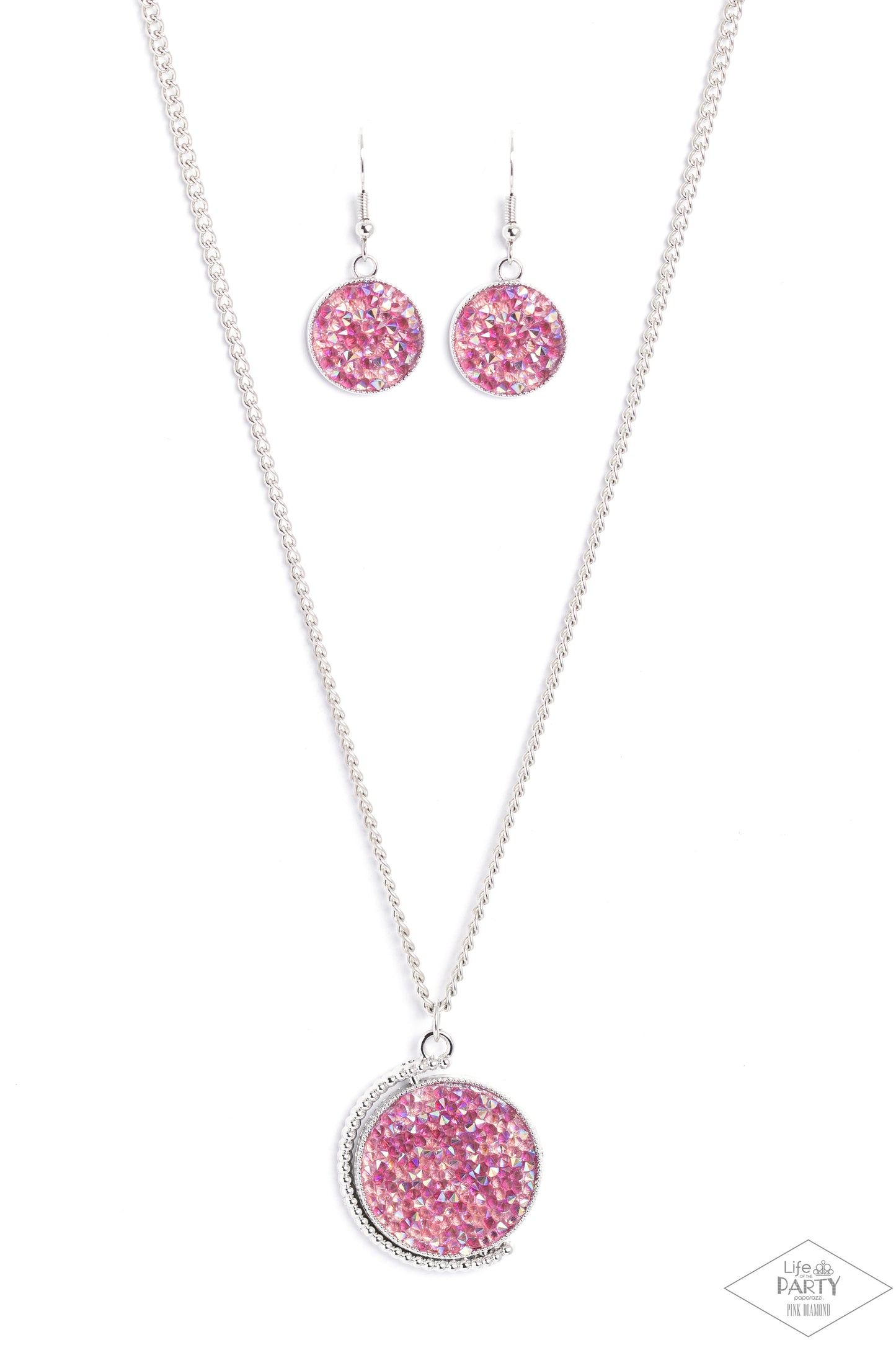 MY MOON AND STARS - MULTI BLUE PINK DRUZY SWIVEL DROOZY GENDER REVEAL NECKLACE SET