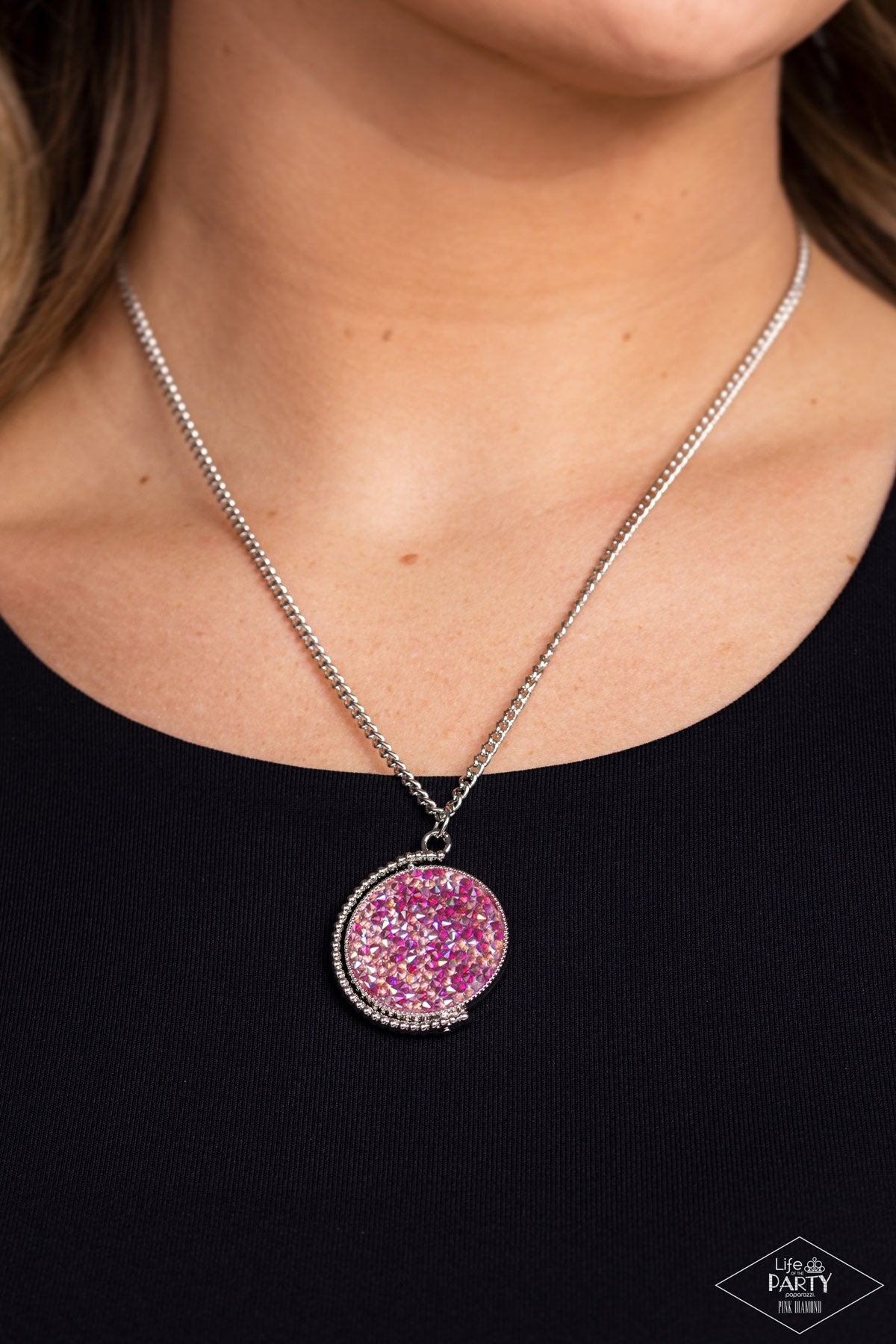 MY MOON AND STARS - MULTI BLUE PINK DRUZY SWIVEL DROOZY GENDER REVEAL NECKLACE SET