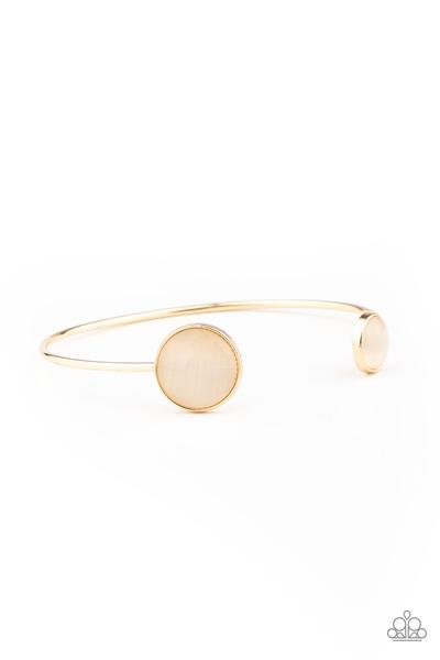 BRILLIANTLY BASIC - GOLD AND MOONSTONE CUFF BRACELET