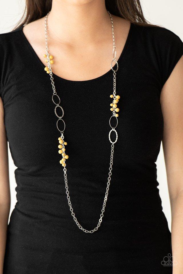 FLIRTY FOXTROT - YELLOW BEAD NECKLACE