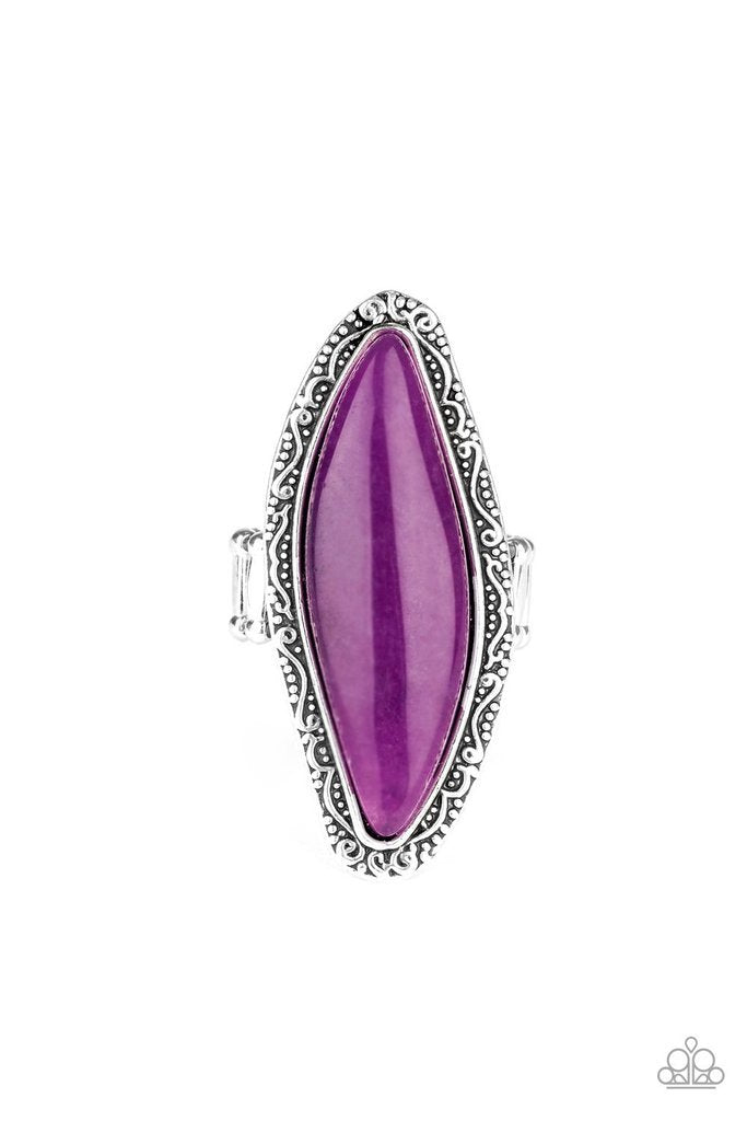 MINERAL MINE - PURPLE AMETHYST STONE BOLD RING