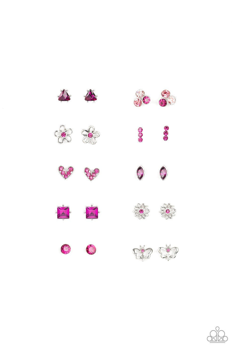 FOR THE LOVE OF PINK EARRINGS - SET OF 10 PAIRS OF EARRINGS