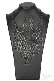 PARAMOUNT - BLACK METAL CIRCLES FRINGE 2019 ZI NECKLACE