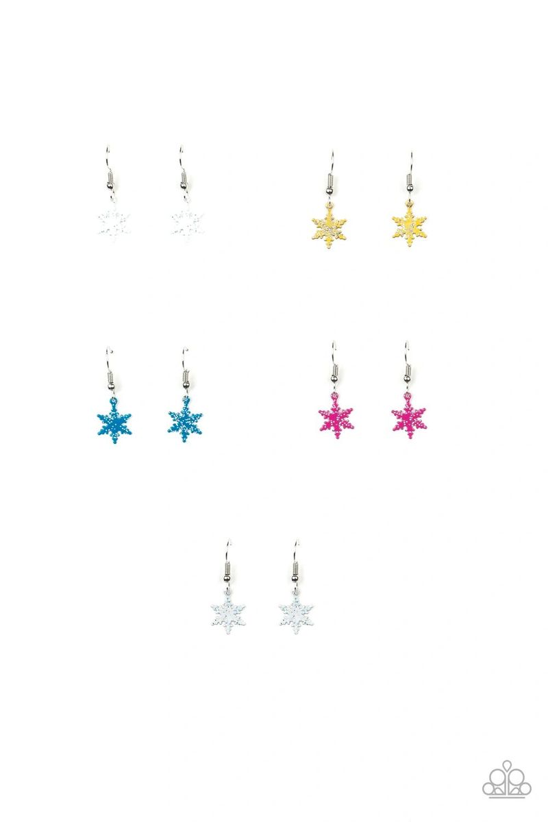 SNOWFLAKES THAT STAY ON MY NOSE - ASSORTED SET OF 5 PAIRS OF EARRINGS