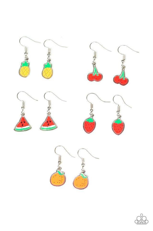 TROPICAL FRUIT SALAD - ASSORTED SET OF 5 PAIRS OF EARRINGS