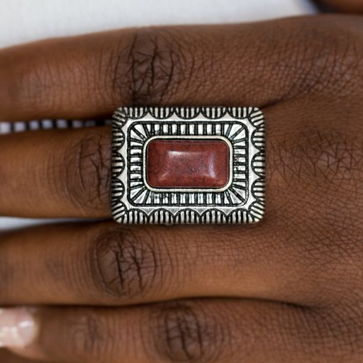 TUMBLEWEED DESERTS - BROWN SANDSTONE SILVER RING