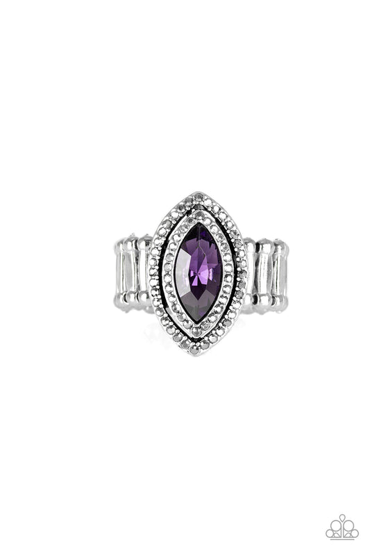 MODERN MILLIONAIRE - PURPLE AMETHYST RHINESTONE MARQUISE RING