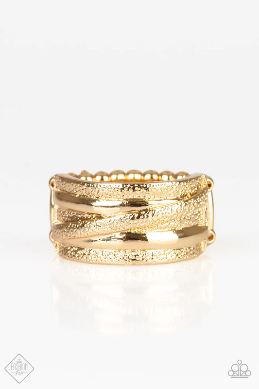 RISE AND SHINE - GOLD FASHION FIX BAND RING