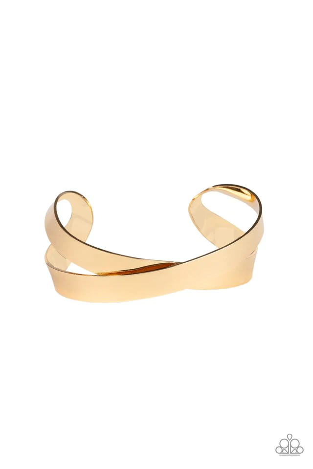 HAVENT SHEEN NOTHING YET - GOLD TWISTED CUFF BRACELET