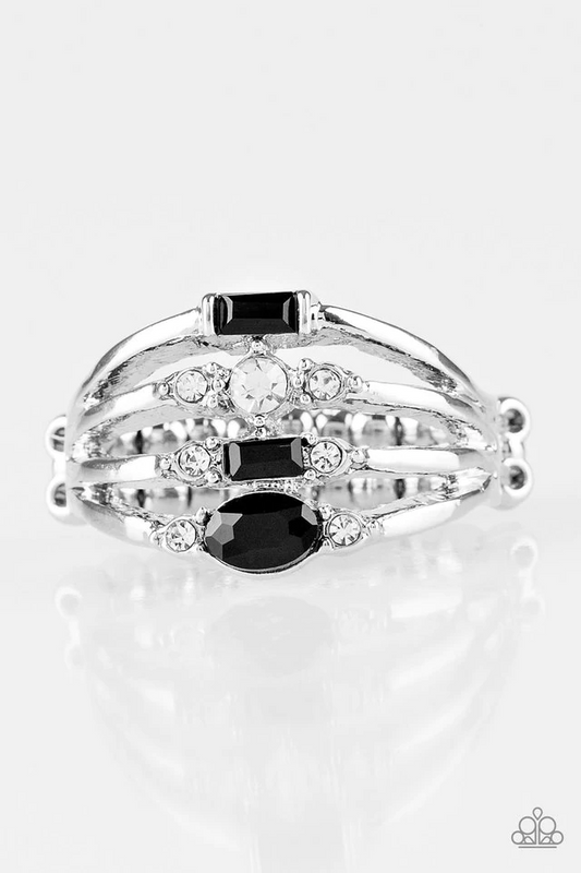 NOT SO NOVICE - BLACK ONYX RHINESTONE RING